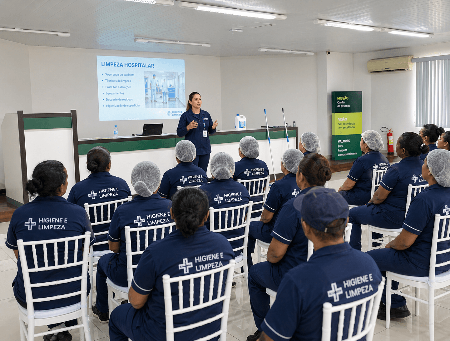 Treinamento de equipes em higiene e limpeza